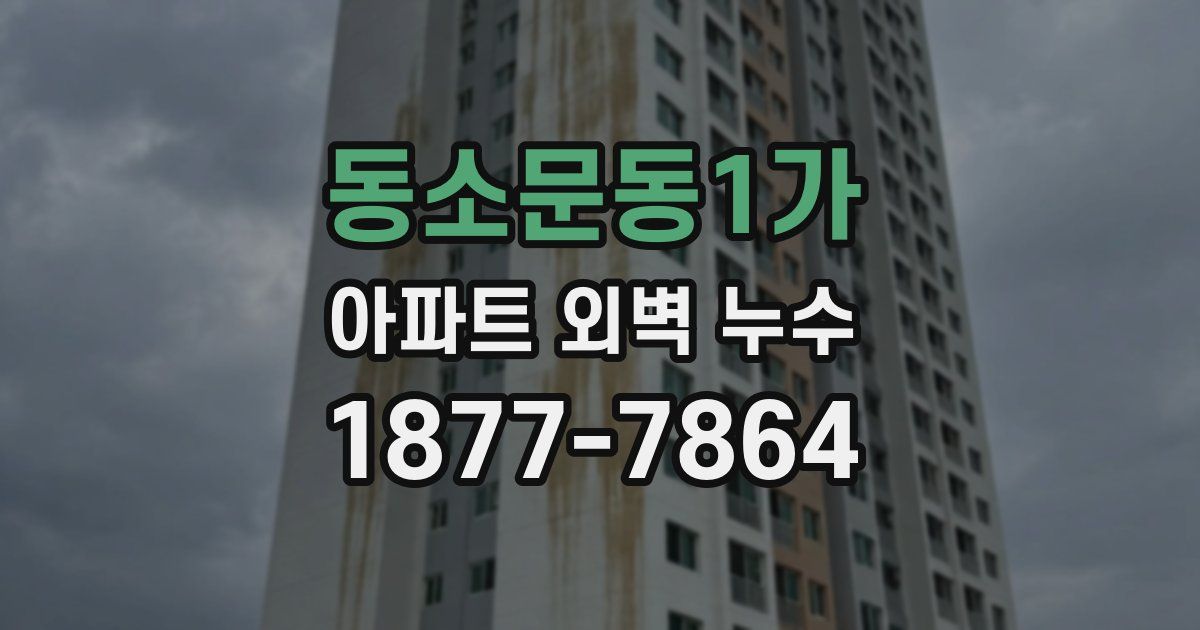 동소문동1가 아파트 외벽 누수