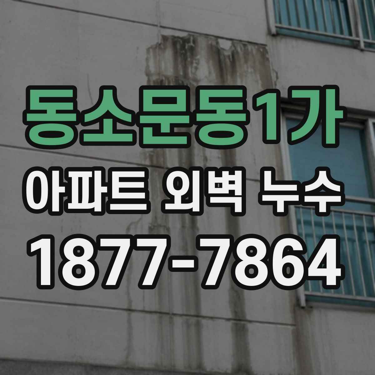 동소문동1가 아파트 외벽 누수