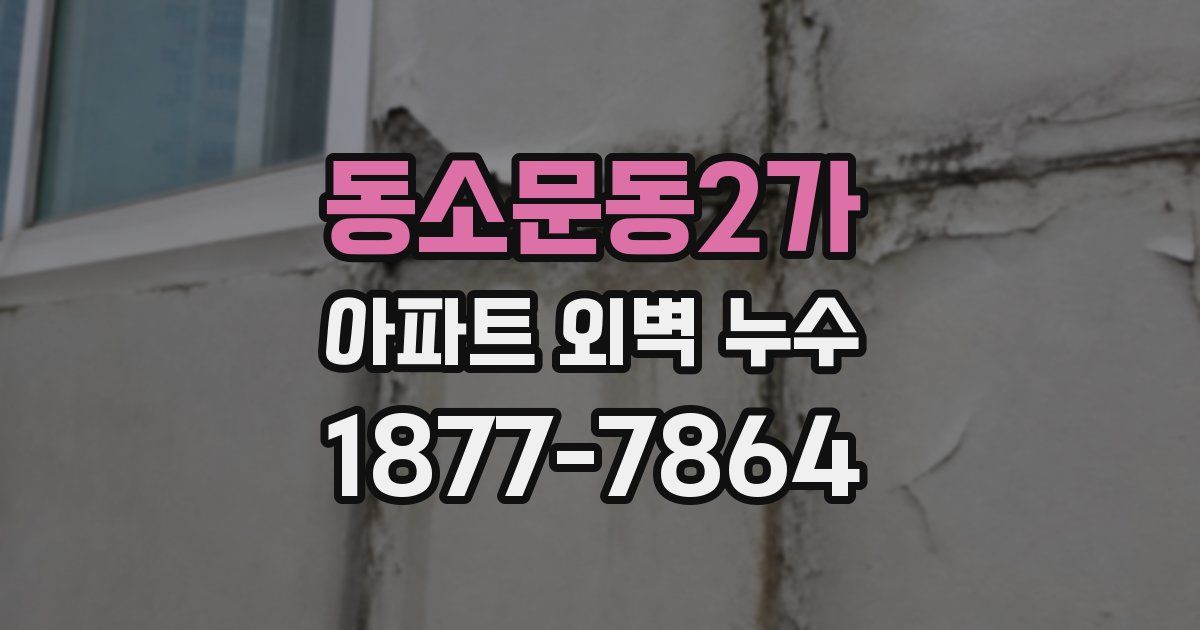 동소문동2가 아파트 외벽 누수