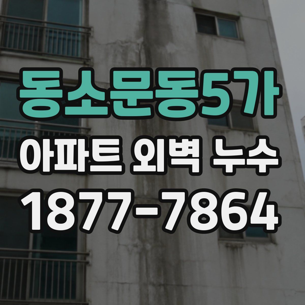 동소문동5가 아파트 외벽 누수