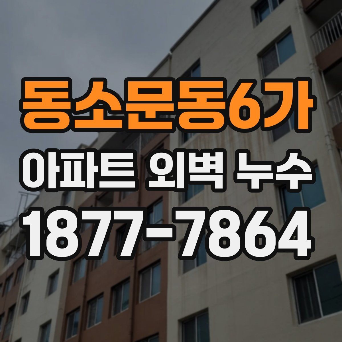 동소문동6가 아파트 외벽 누수 민원 처리 과정 이해하기