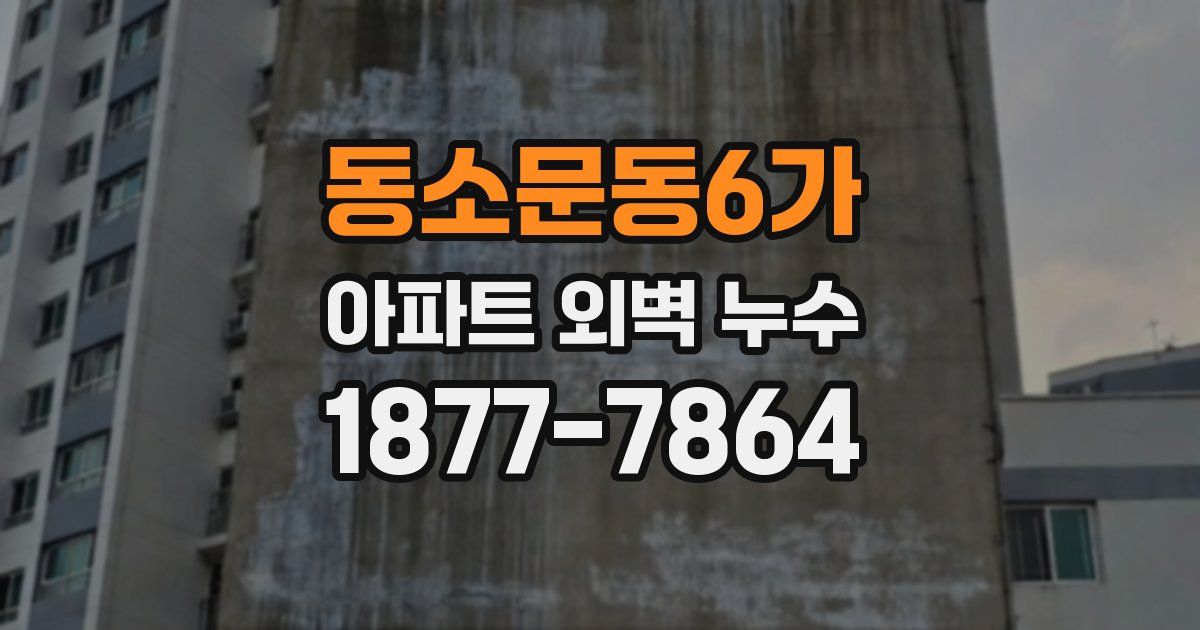 동소문동6가 아파트 외벽 누수