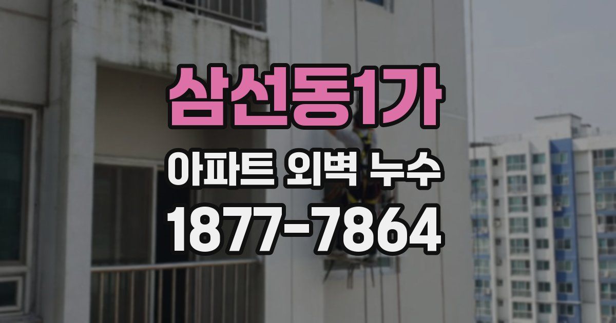 삼선동1가 아파트 외벽 누수