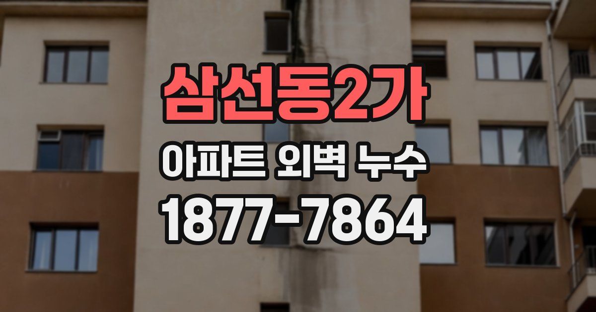 삼선동2가 아파트 외벽 누수