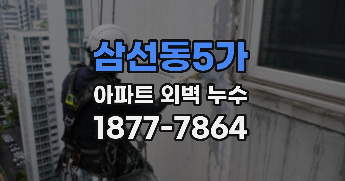 삼선동5가 아파트 외벽 누수