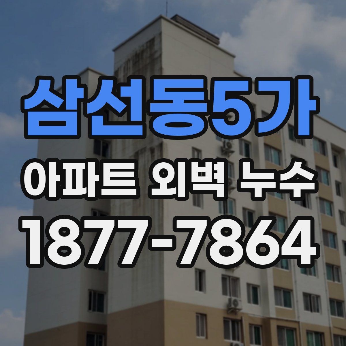 삼선동5가 아파트 외벽 누수