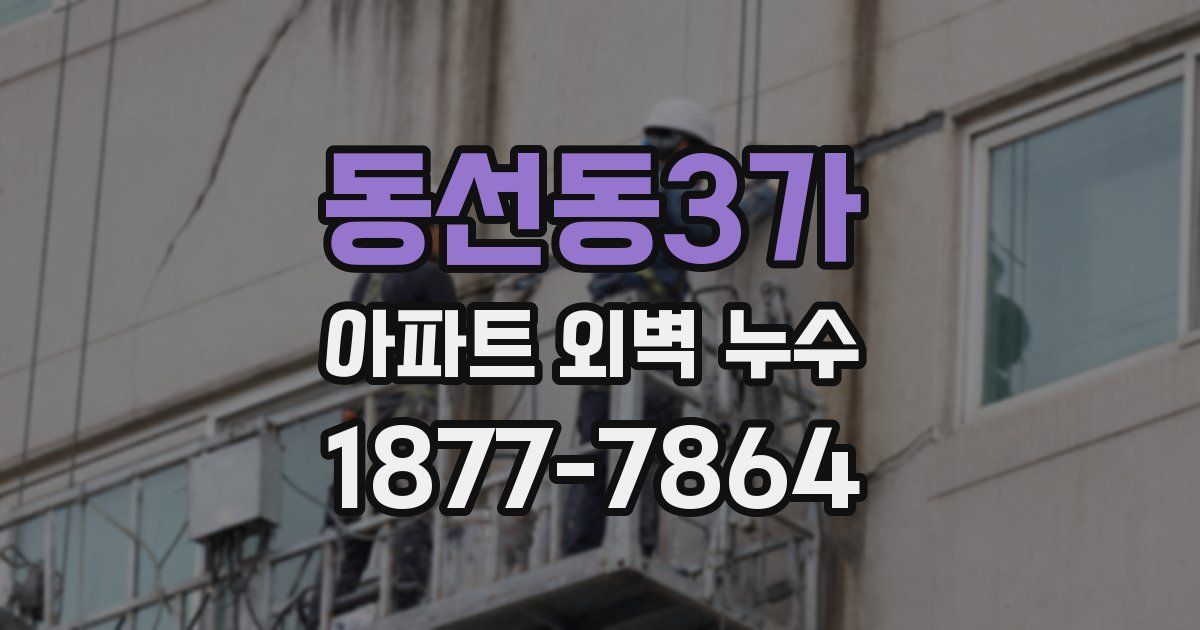 동선동3가 아파트 외벽 누수