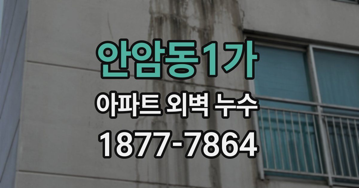 안암동1가 아파트 외벽 누수