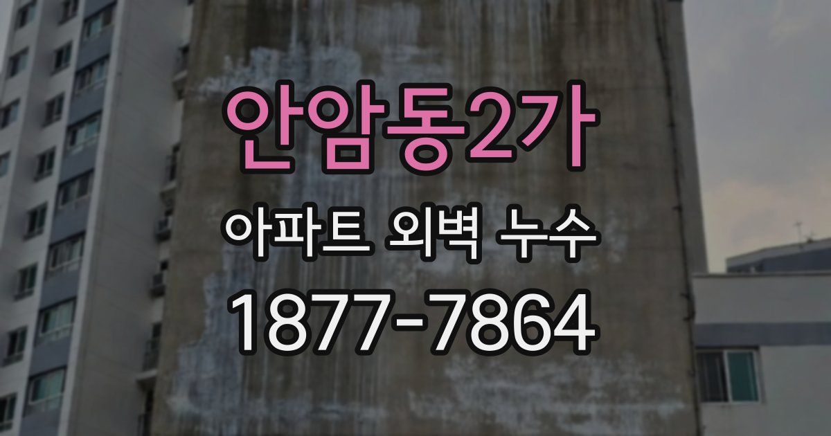 안암동2가 아파트 외벽 누수