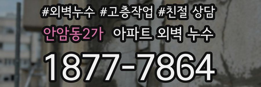 안암동2가 아파트 외벽 누수