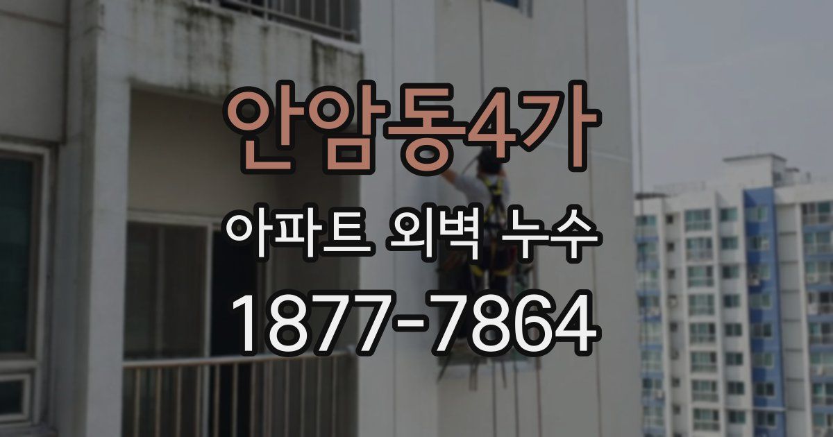 안암동4가 아파트 외벽 누수