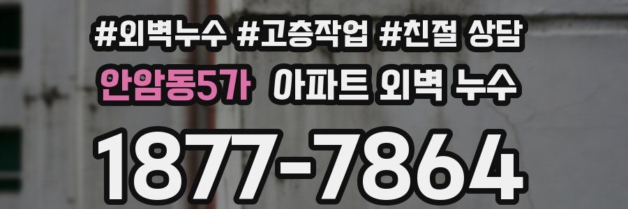 안암동5가 아파트 외벽 누수