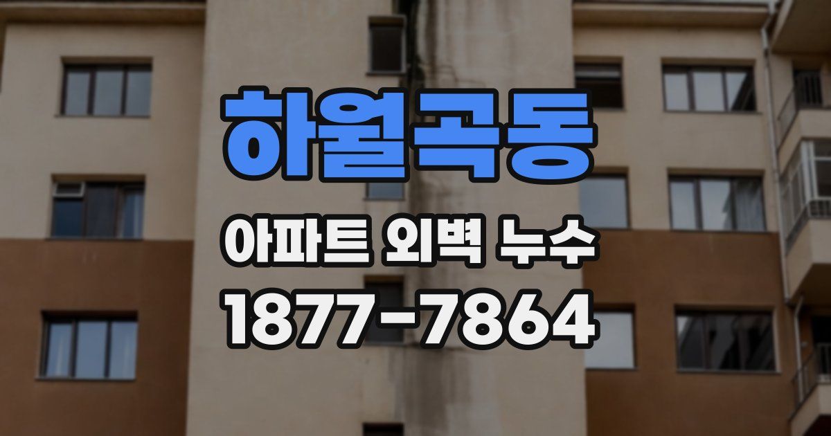 하월곡동 아파트 외벽 누수
