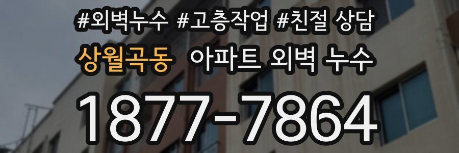 상월곡동 아파트 외벽 누수