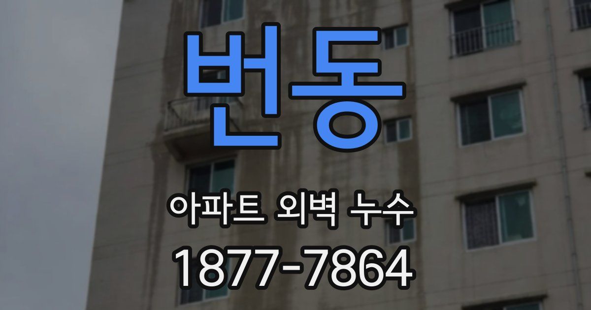 번동 아파트 외벽 누수
