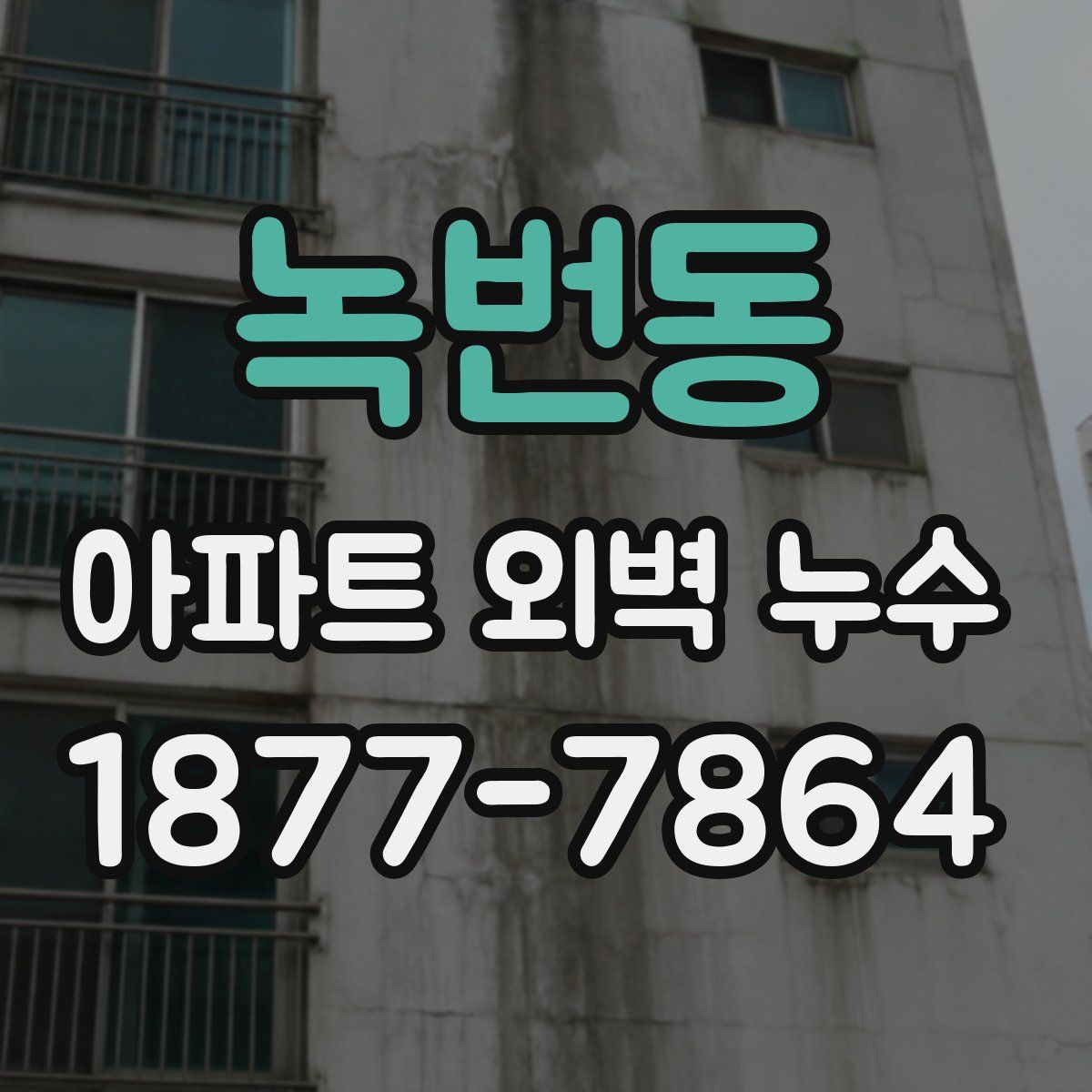 녹번동 아파트 외벽 누수