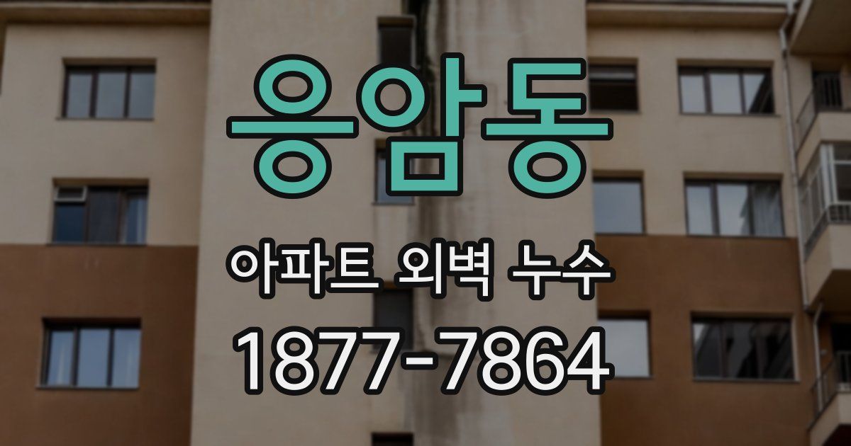 응암동 아파트 외벽 누수
