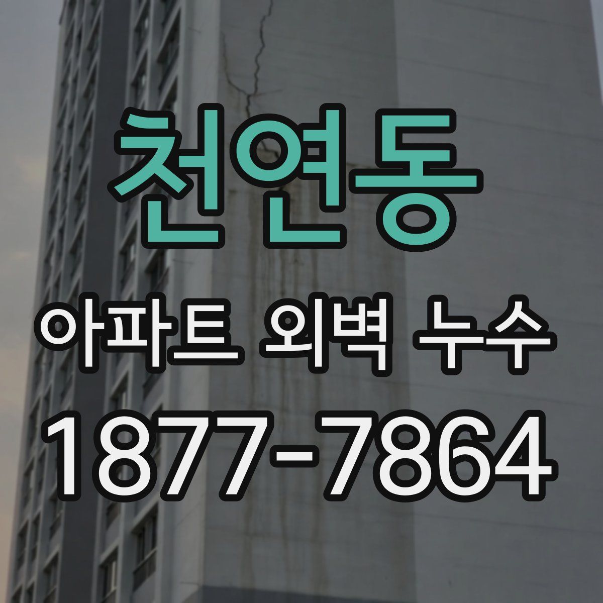 천연동 아파트 외벽 누수