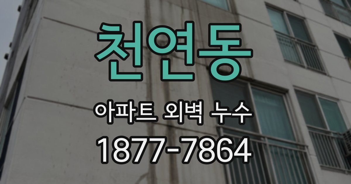 천연동 아파트 외벽 누수
