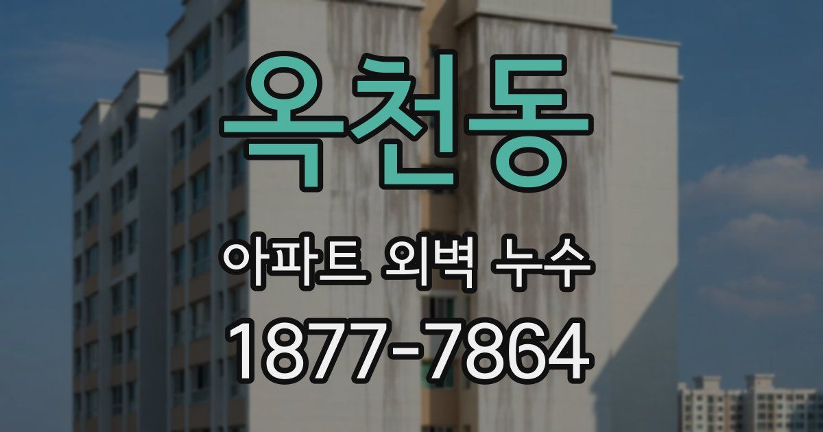 옥천동 아파트 외벽 누수