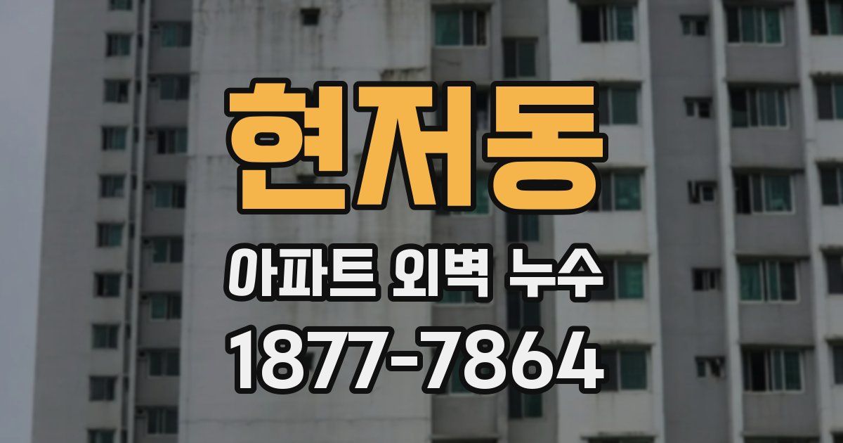 현저동 아파트 외벽 누수