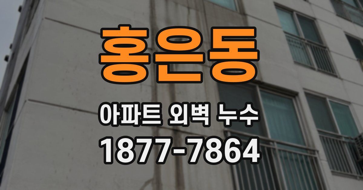 홍은동 아파트 외벽 누수