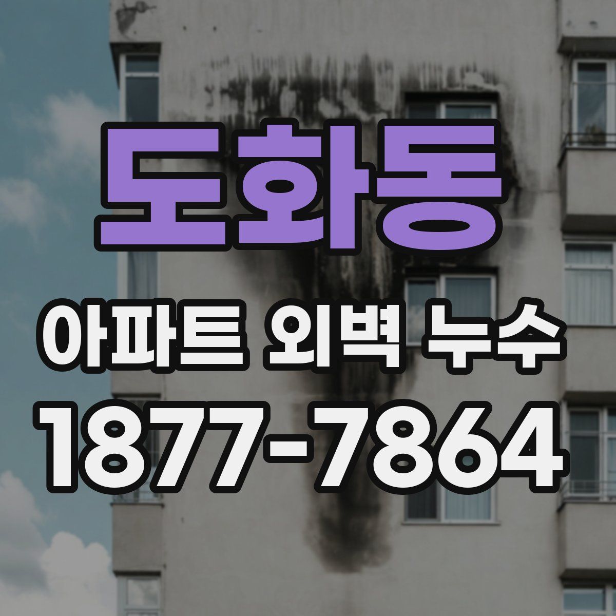 도화동 아파트 외벽 누수