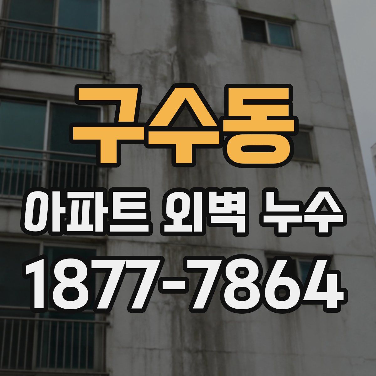 구수동 아파트 외벽 누수
