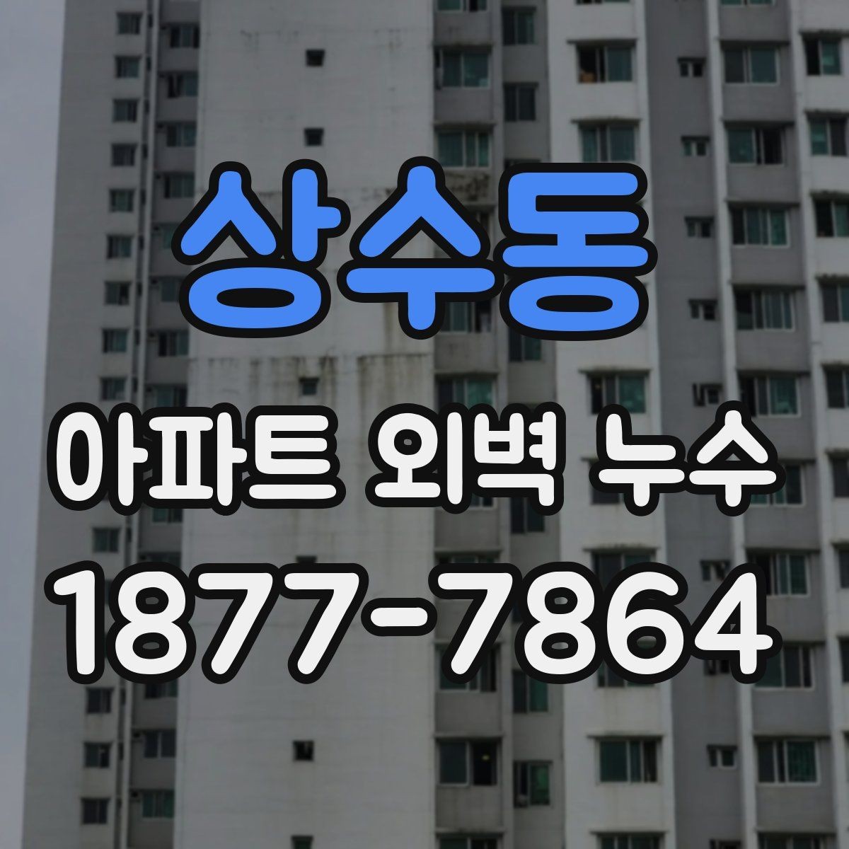 상수동 아파트 외벽 누수 방치하면 생길 수 있는 문제