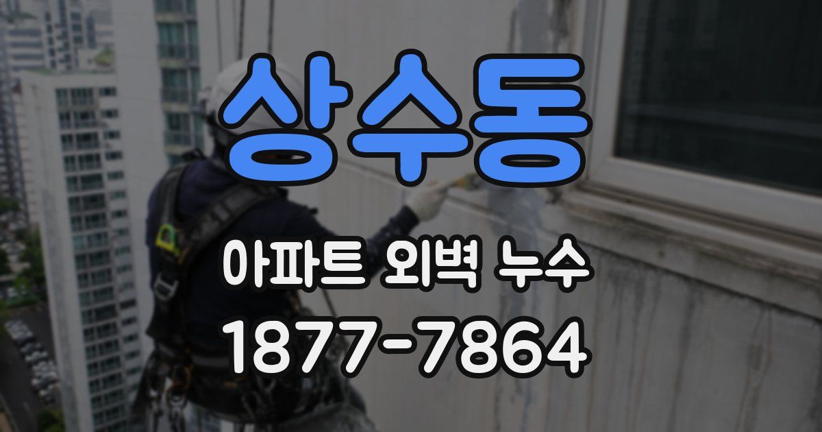 상수동 아파트 외벽 누수
