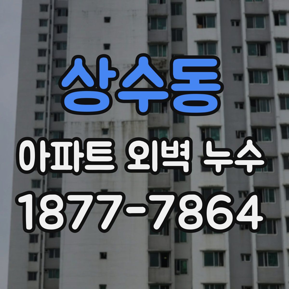 상수동 아파트 외벽 누수