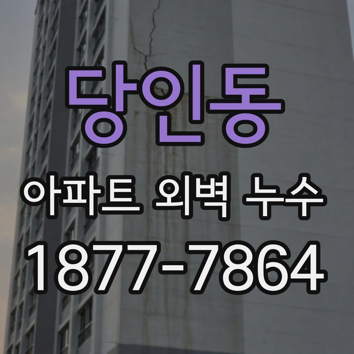 당인동 아파트 외벽 누수