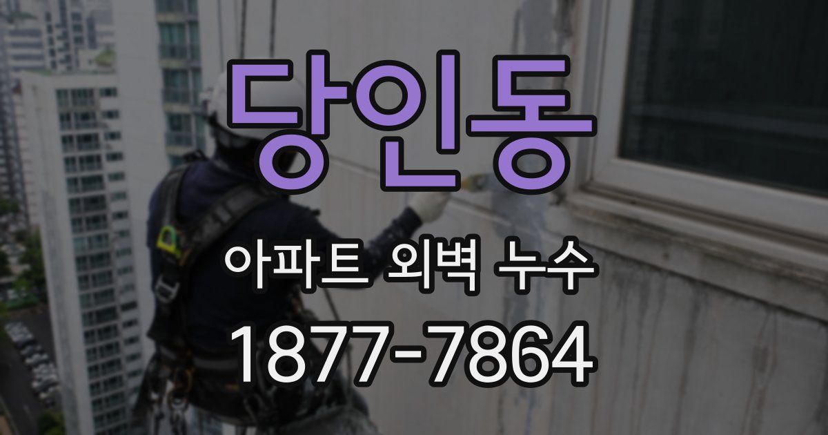당인동 아파트 외벽 누수