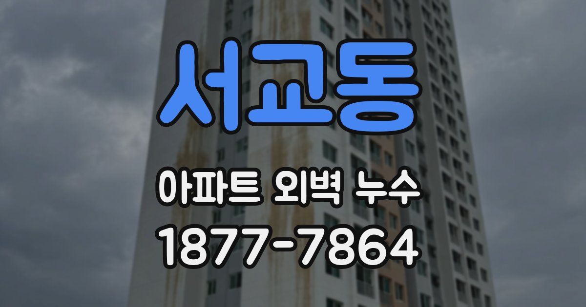 서교동 아파트 외벽 누수