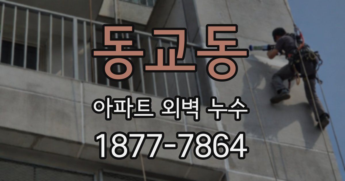 동교동 아파트 외벽 누수
