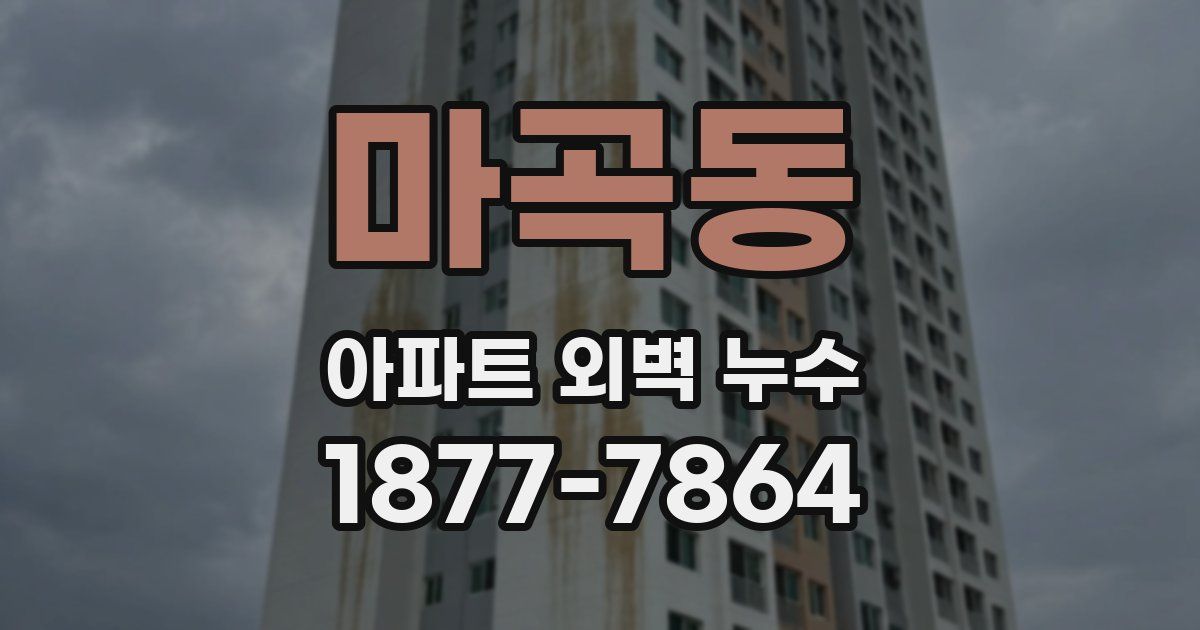마곡동 아파트 외벽 누수