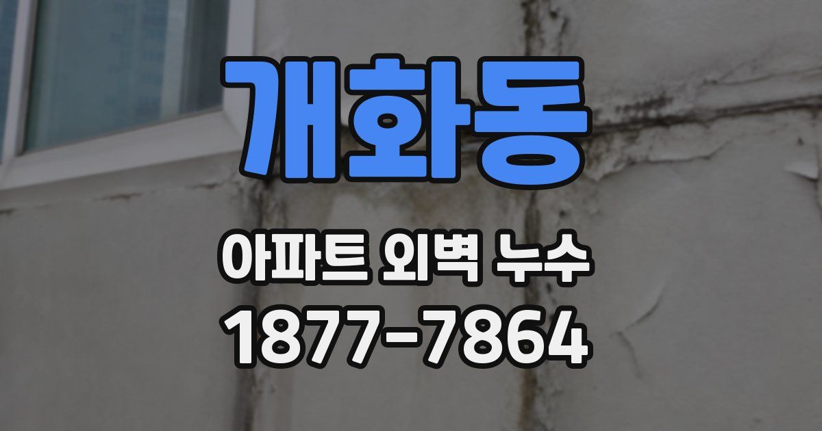 개화동 아파트 외벽 누수