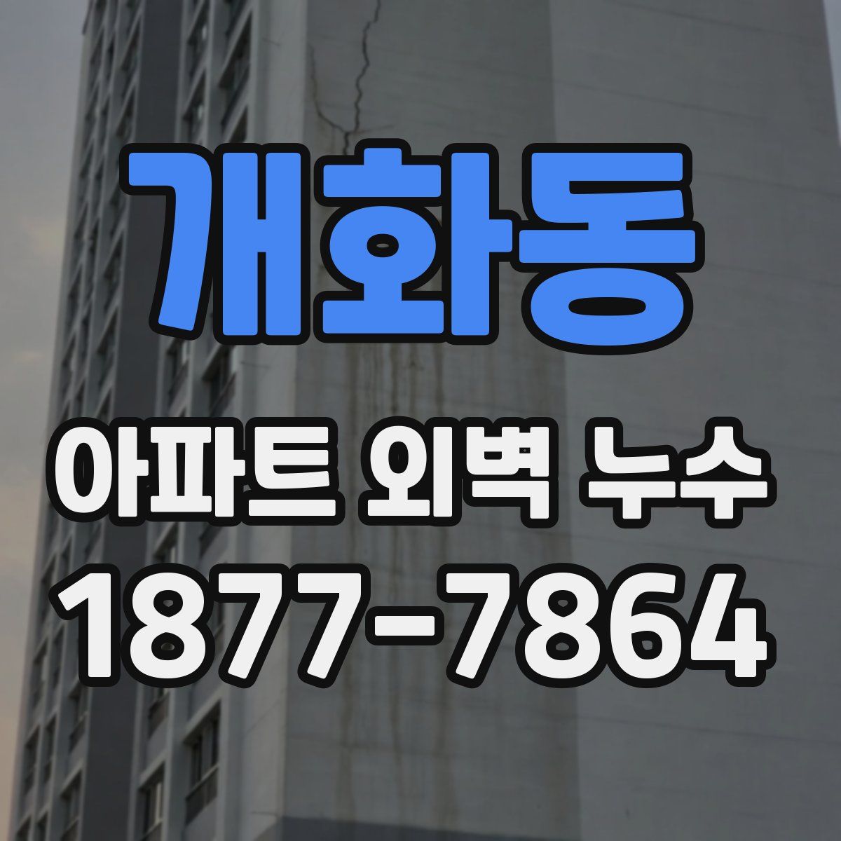 개화동 아파트 외벽 누수