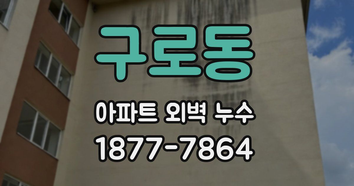 구로동 아파트 외벽 누수