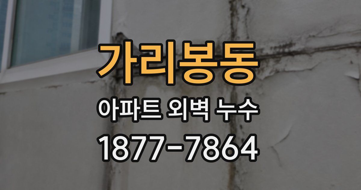 가리봉동 아파트 외벽 누수