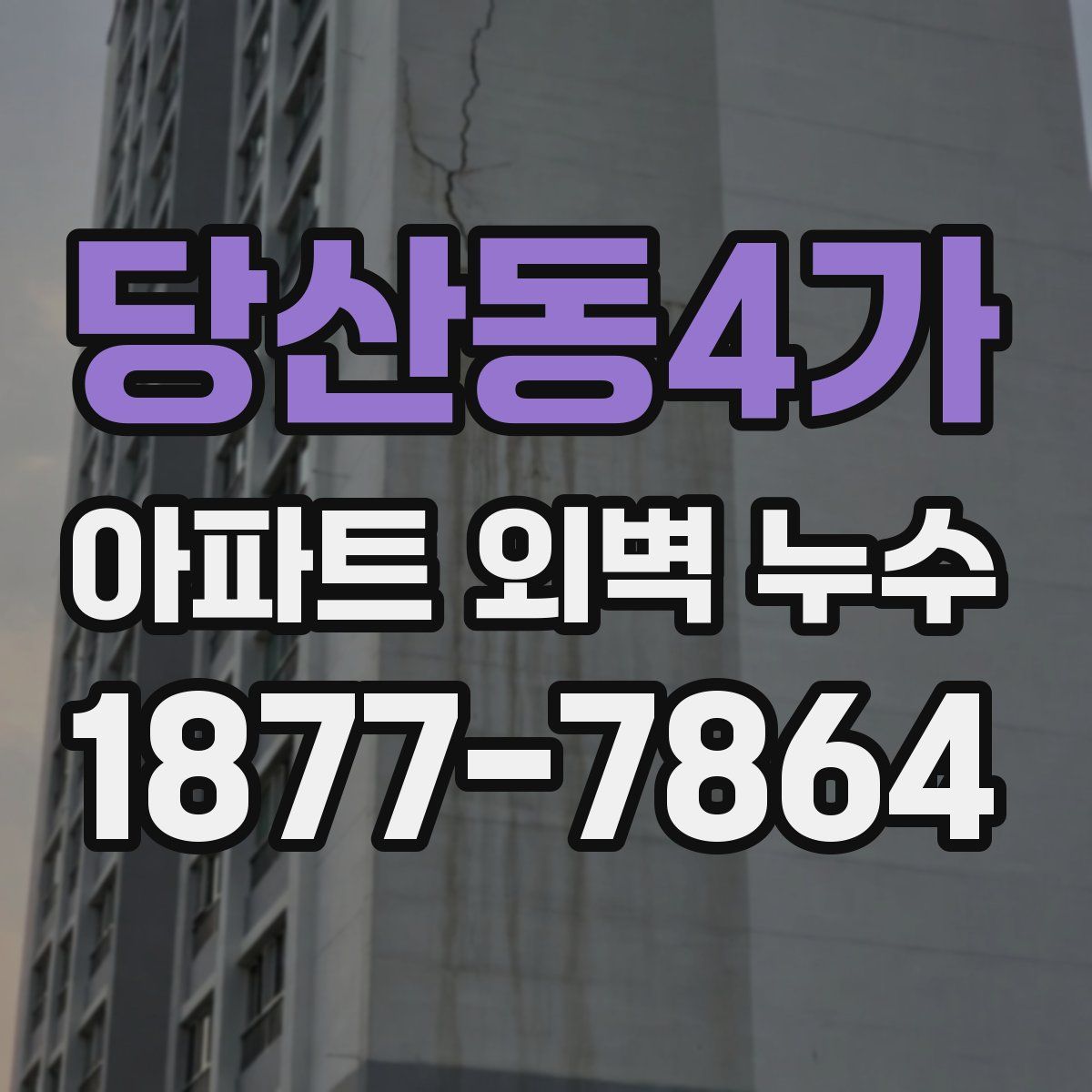 당산동4가 아파트 외벽 누수