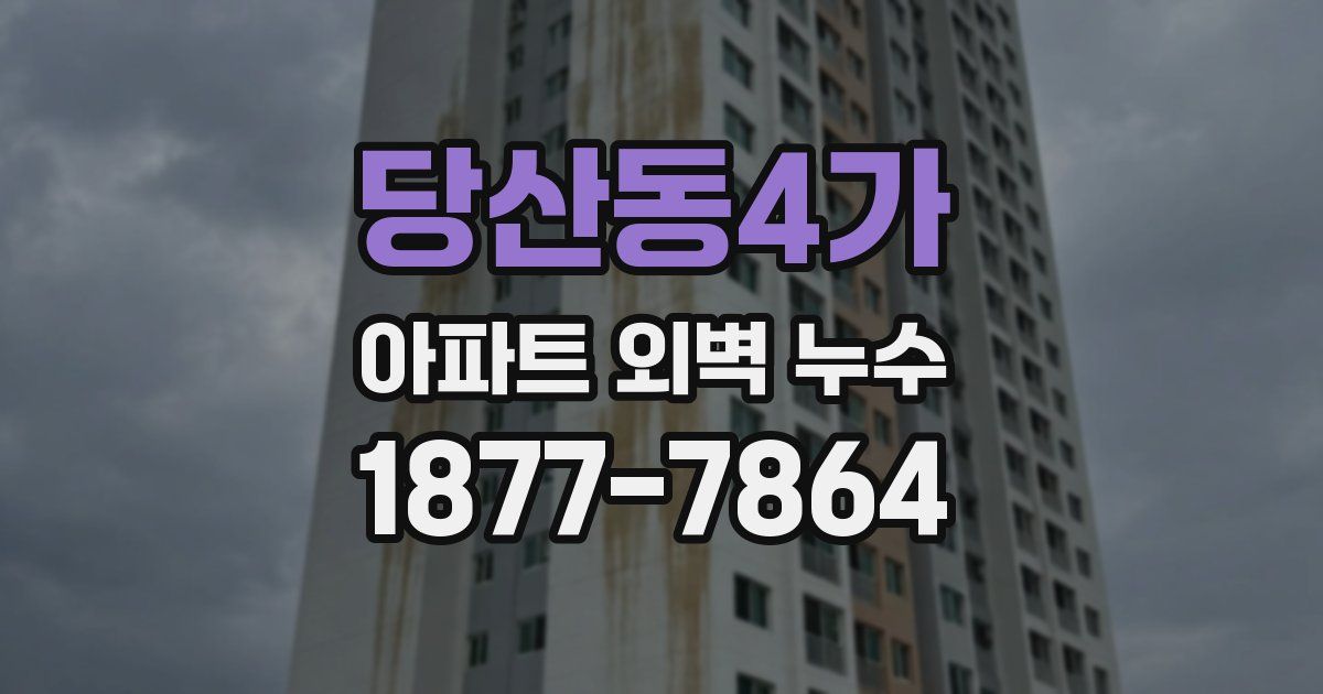당산동4가 아파트 외벽 누수