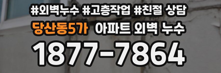 당산동5가 아파트 외벽 누수