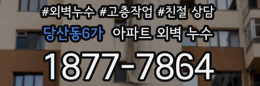 당산동6가 아파트 외벽 누수