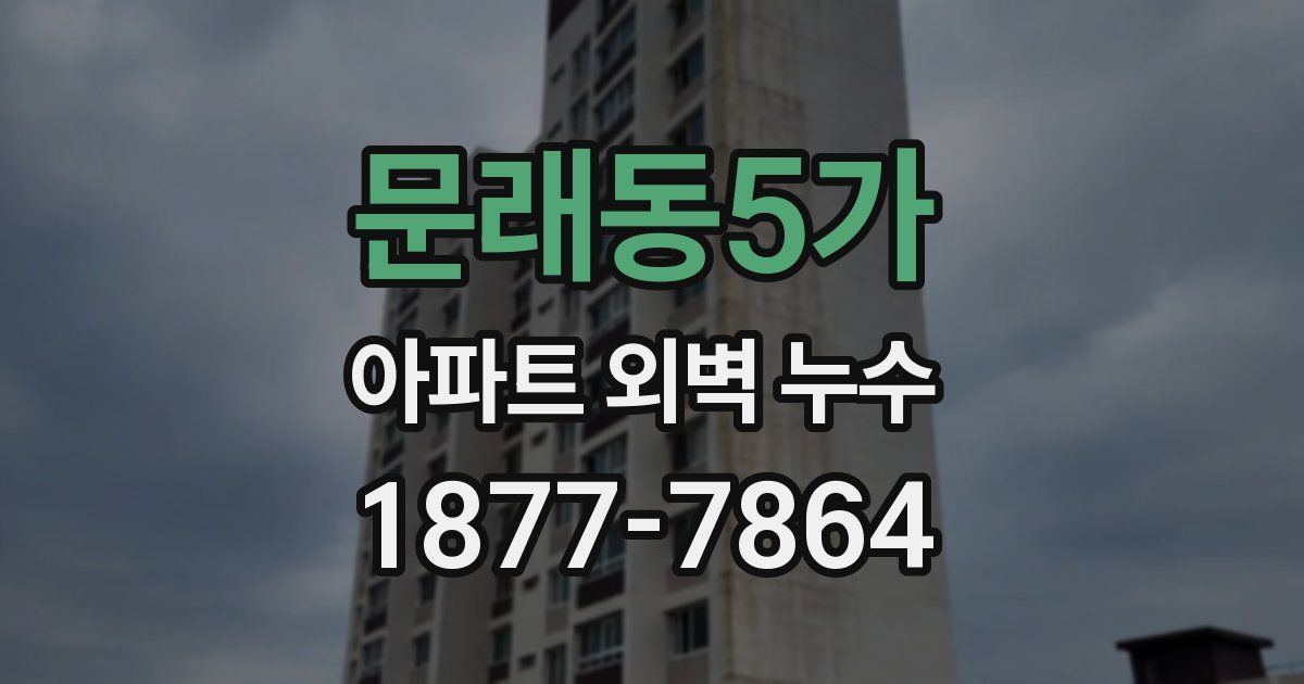 문래동5가 아파트 외벽 누수