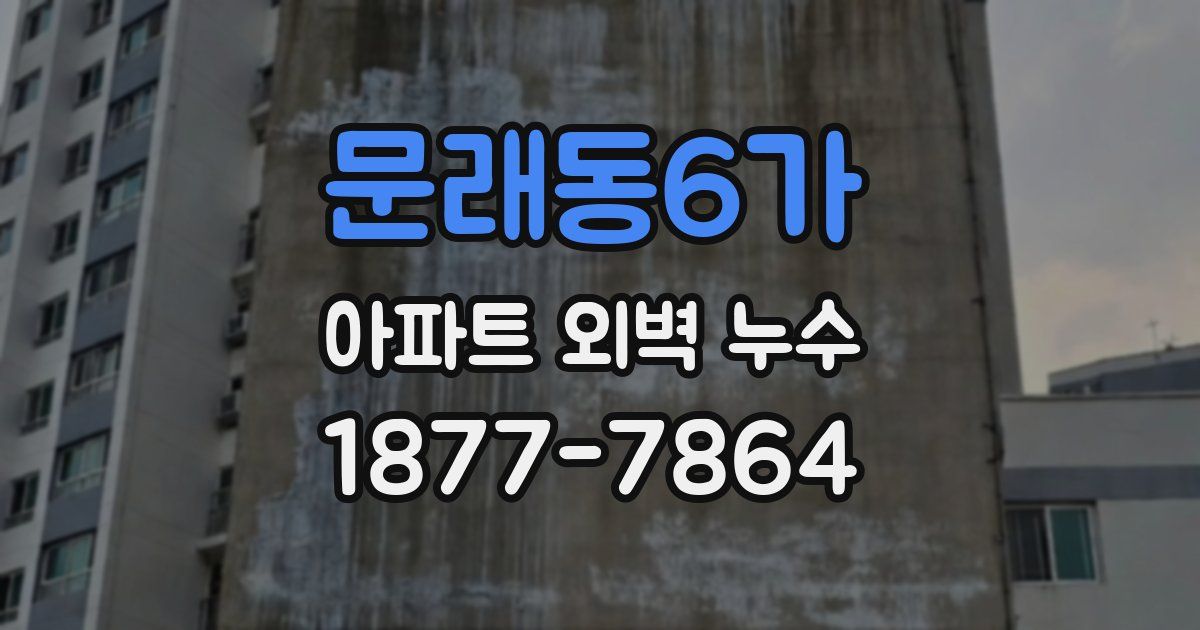 문래동6가 아파트 외벽 누수