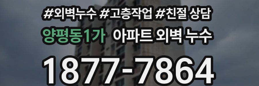 양평동1가 아파트 외벽 누수
