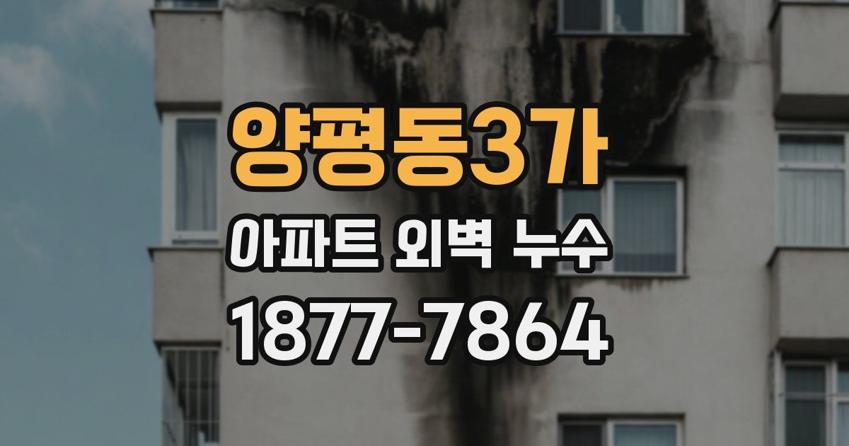 양평동3가 아파트 외벽 누수