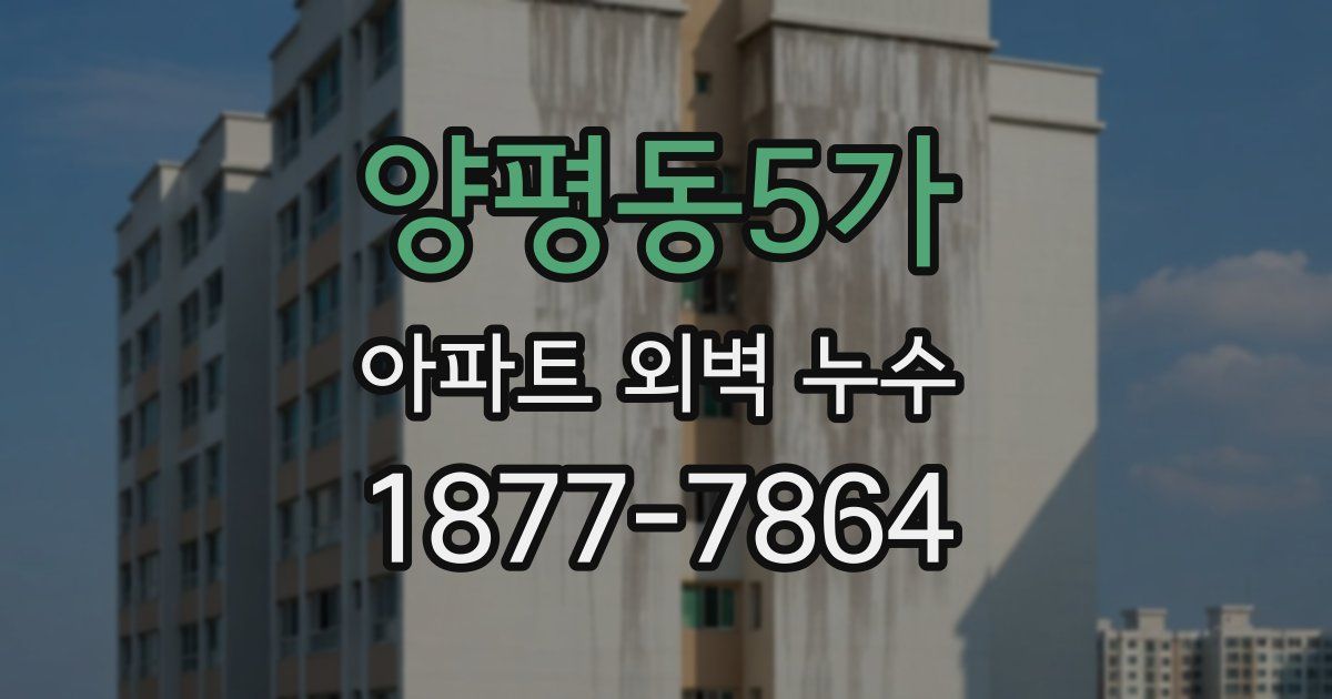 양평동5가 아파트 외벽 누수