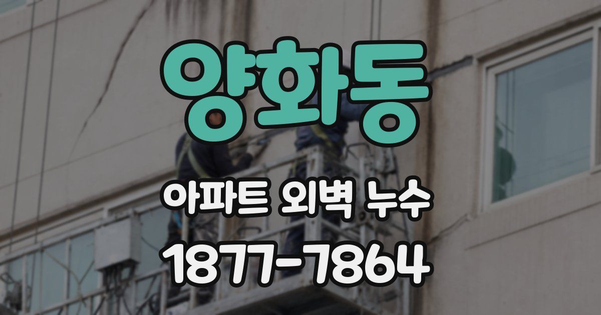 양화동 아파트 외벽 누수